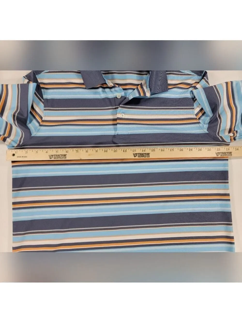 Stitch Golf Performance Stretch Pique Polo Shirt Mens Medium TPC Rivers Bend
